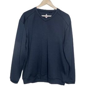 𝅺bolle golf thermal v neck long sleeve navy sweatshirt